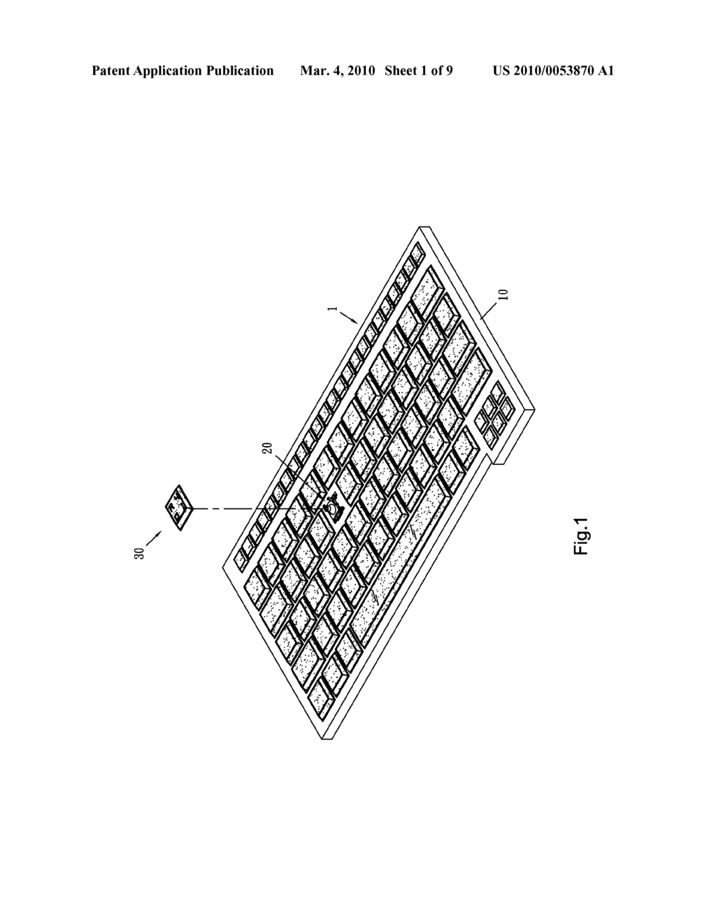 COMPUTER KEYBOARD WITH TRANSPARENT COVERS FOR PROTECTING KEY CHARACTERS - diagram, schematic, and image 02