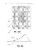 Light distribution board having multiple light gratings each with many arciform lenses diagram and image