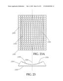 Light distribution board having multiple light gratings each with many arciform lenses diagram and image