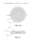 Light distribution board having multiple light gratings each with many arciform lenses diagram and image