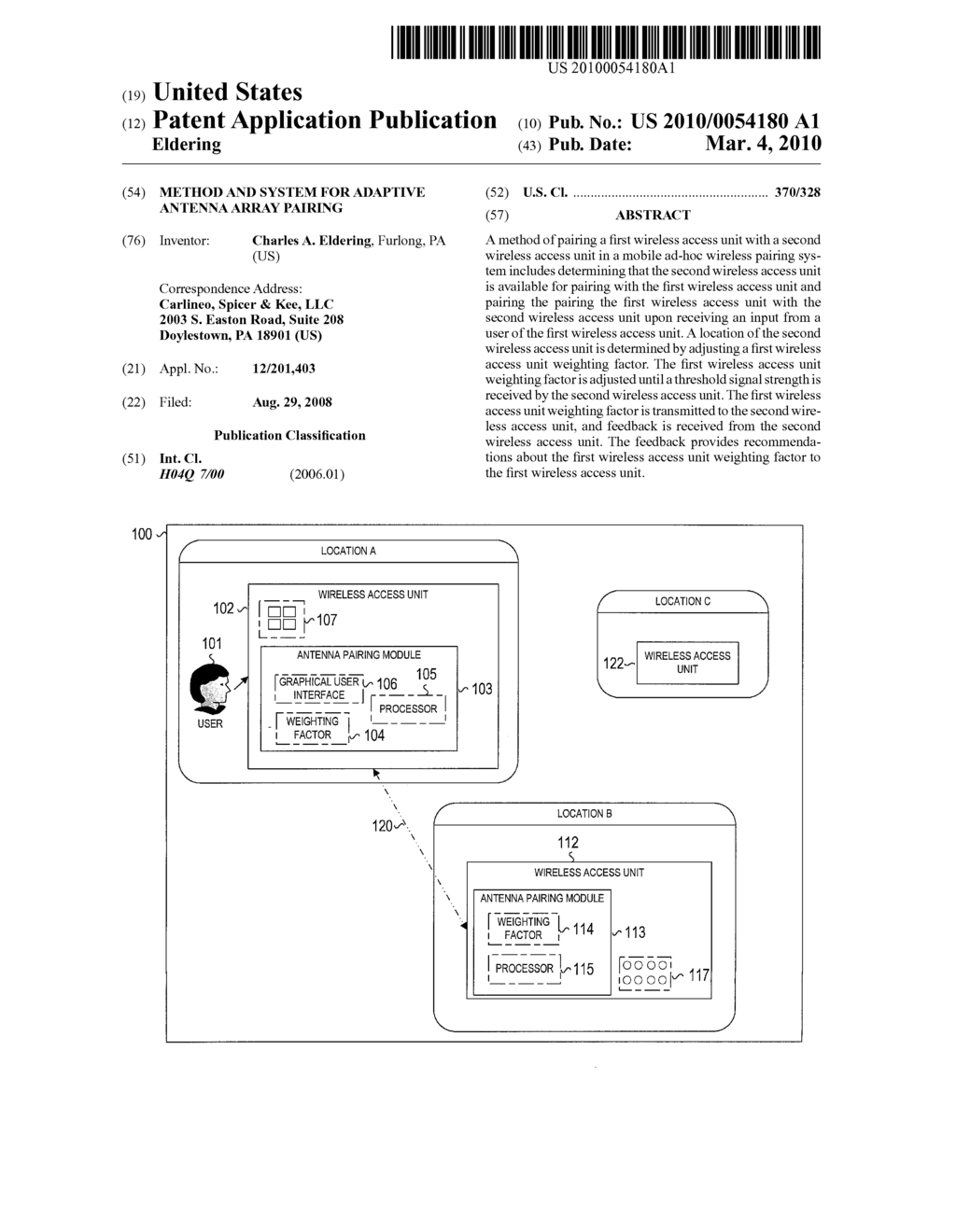 Method and System for Adaptive Antenna Array Pairing - diagram, schematic, and image 01