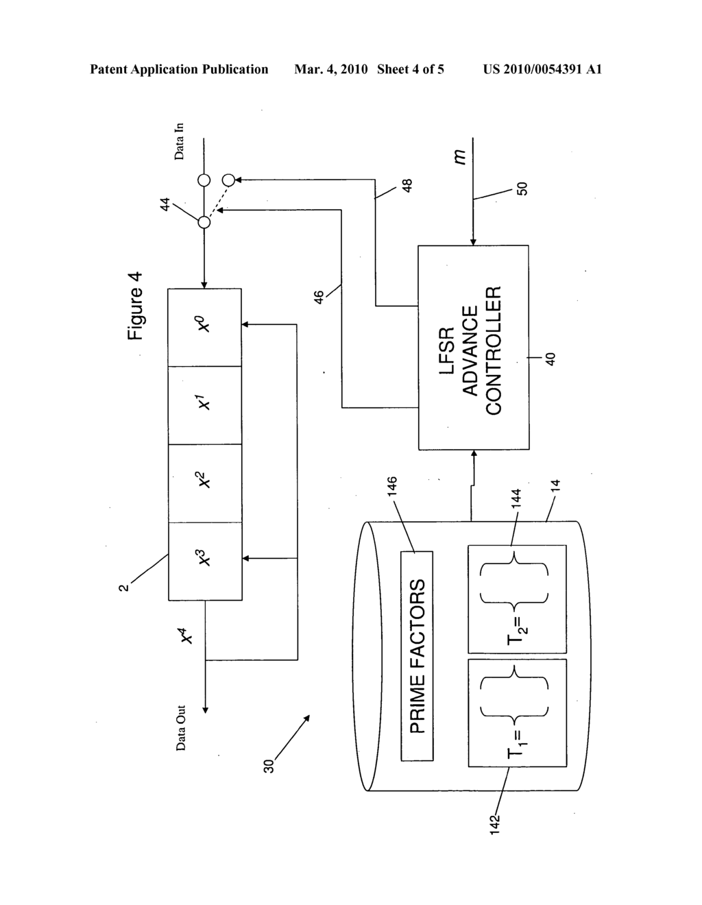 METHOD AND SYSTEM FOR ADVANCING A LINEAR FEEDBACK SHIFT REGISTER - diagram, schematic, and image 05