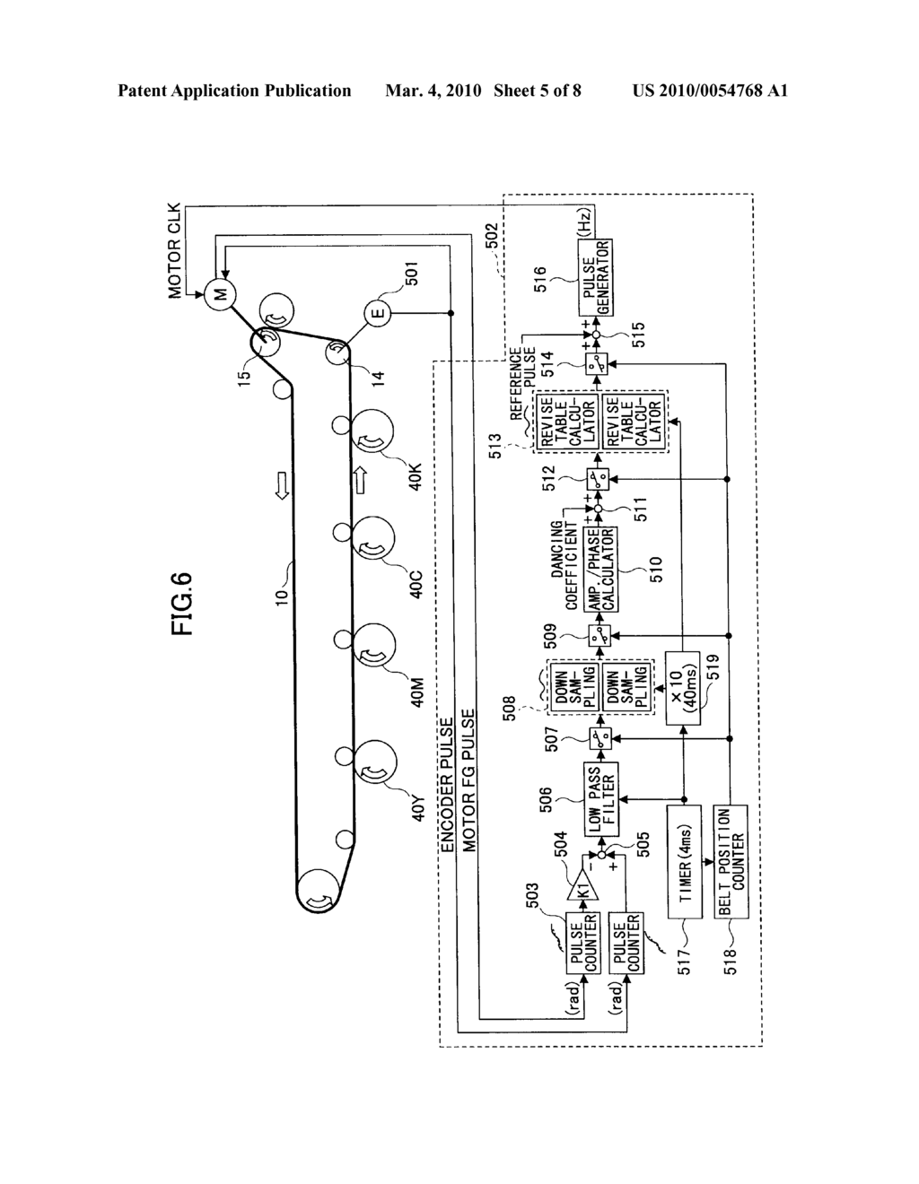 BELT DRIVING CONTROL DEVICE, BELT DEVICE, IMAGE FORMING APPARATUS, BELT DRIVING CONTROL METHOD, COMPUTER PROGRAM, AND RECORDING MEDIUM - diagram, schematic, and image 06