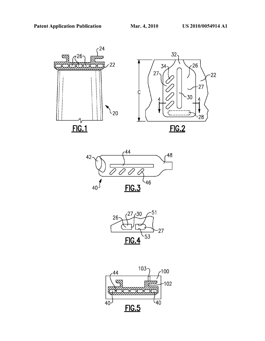 GAS TURBINE ENGINE COMPONENT HAVING DUAL FLOW PASSAGE COOLING CHAMBER FORMED BY SINGLE CORE - diagram, schematic, and image 02