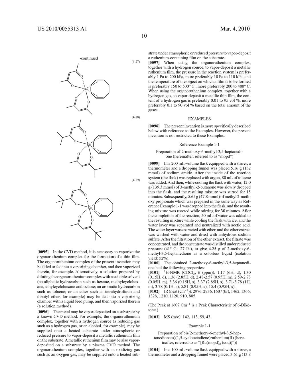 ORGANORUTHENIUM COMPLEX, AND METHOD FOR PRODUCTION OF RUTHENIUM THIN FILM USING THE RUTHENIUM COMPLEX - diagram, schematic, and image 12