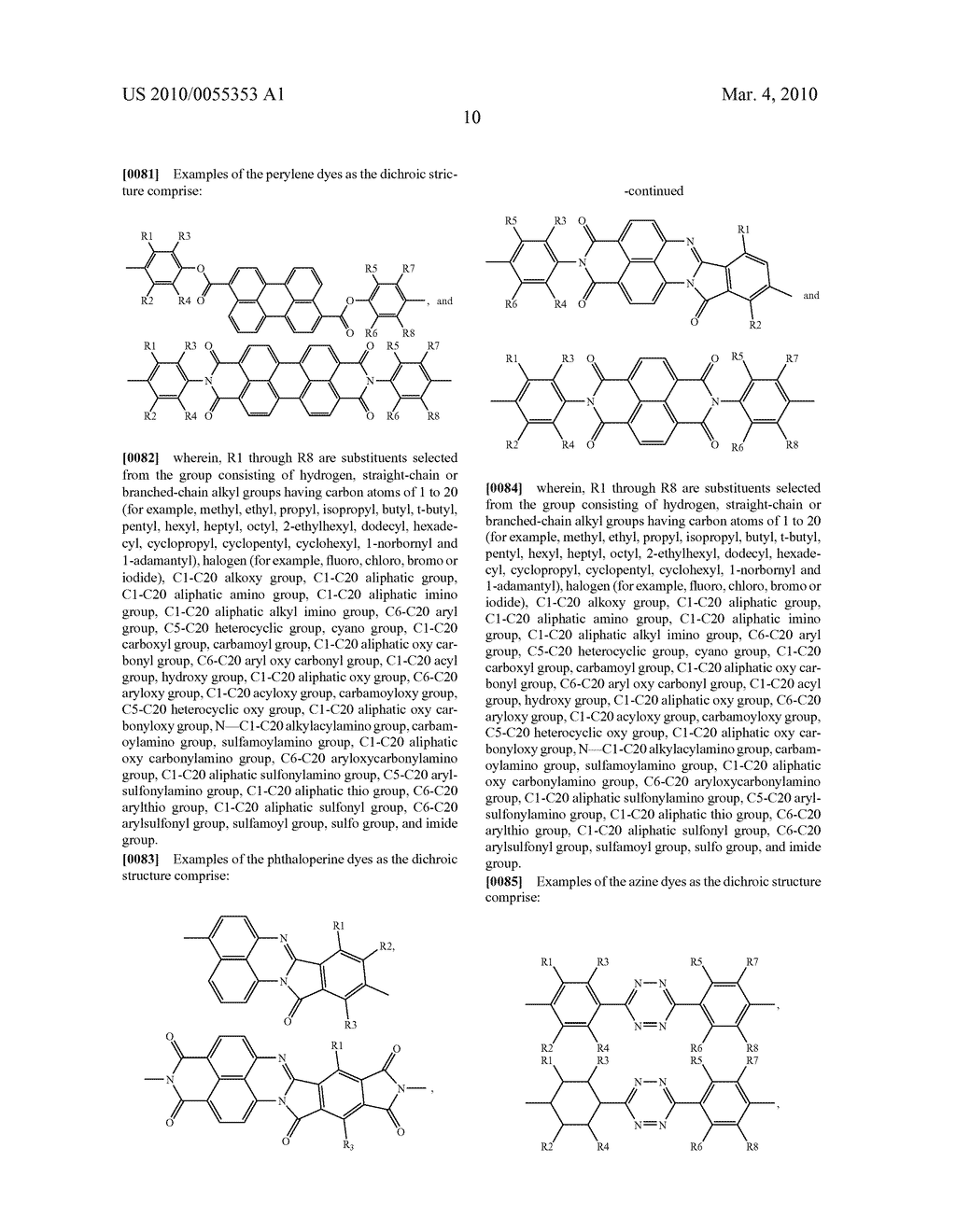 COMPOSITION COMPRISING CURABLE DICHROIC DYE FOR FORMING OPTICAL COMPONENT AND AN OPTICAL COMPONENT PRERARED USING THE SAME - diagram, schematic, and image 24