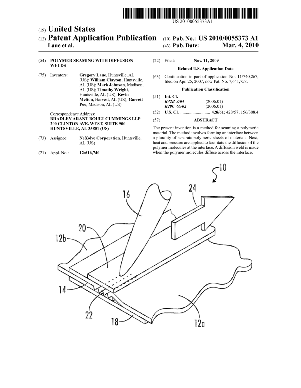 POLYMER SEAMING WITH DIFFUSION WELDS - diagram, schematic, and image 01