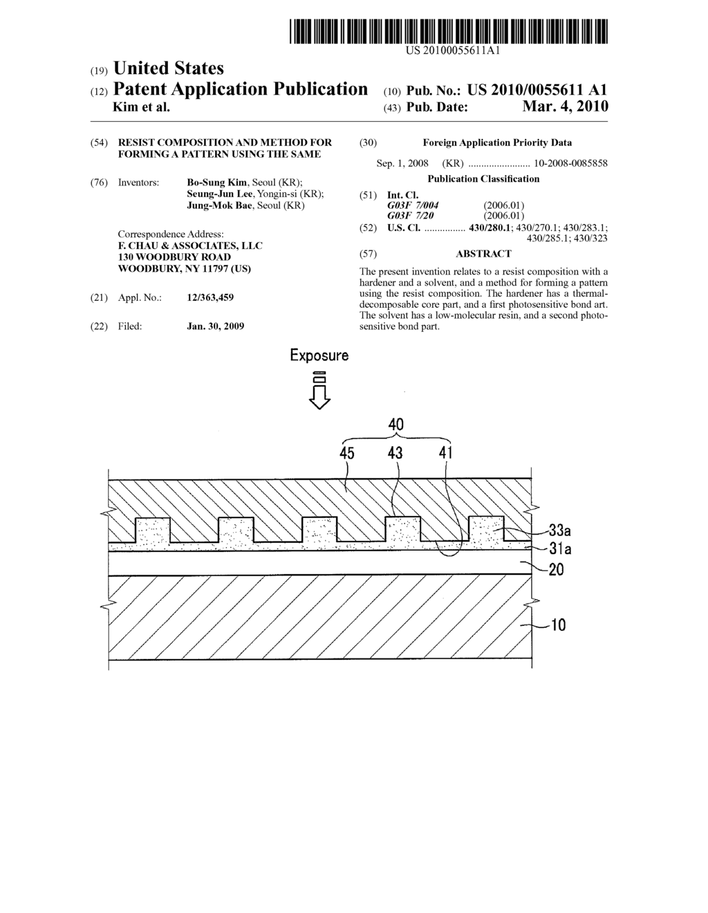 RESIST COMPOSITION AND METHOD FOR FORMING A PATTERN USING THE SAME - diagram, schematic, and image 01