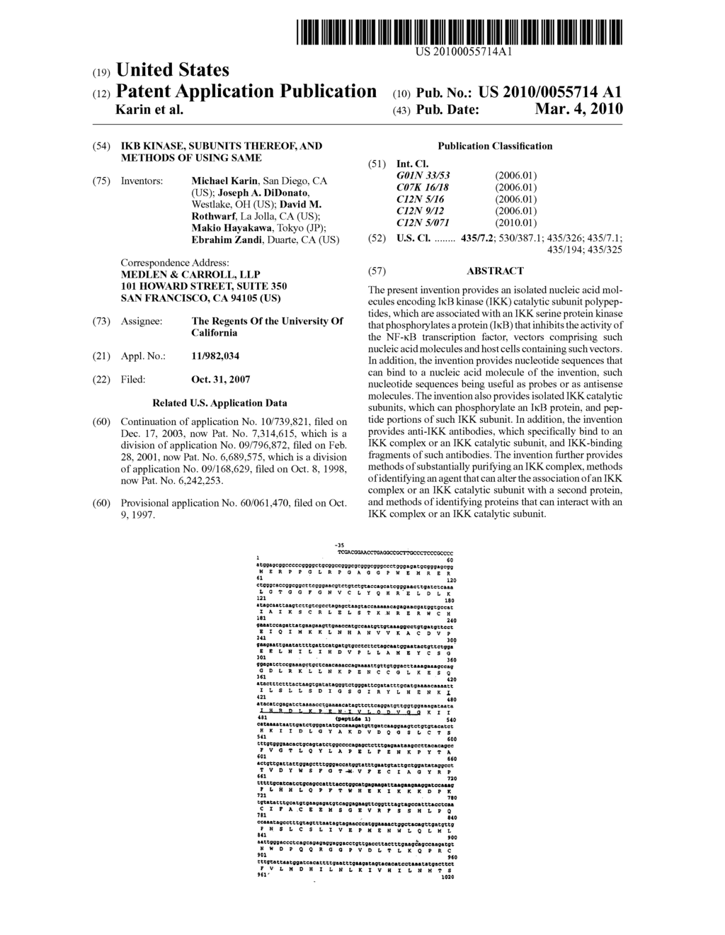 IKB kinase, subunits thereof, and methods of using same - diagram, schematic, and image 01