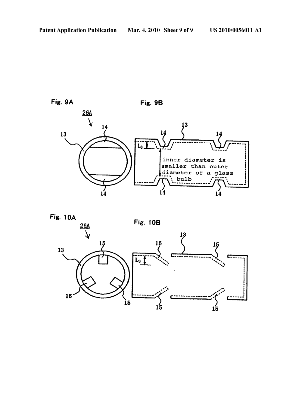 EXTERNAL-ELECTRODE DISCHARGE LAMP WITH NO LIGHT LEAKAGE FROM EXTERNAL ELECTRODE PORTION - diagram, schematic, and image 10