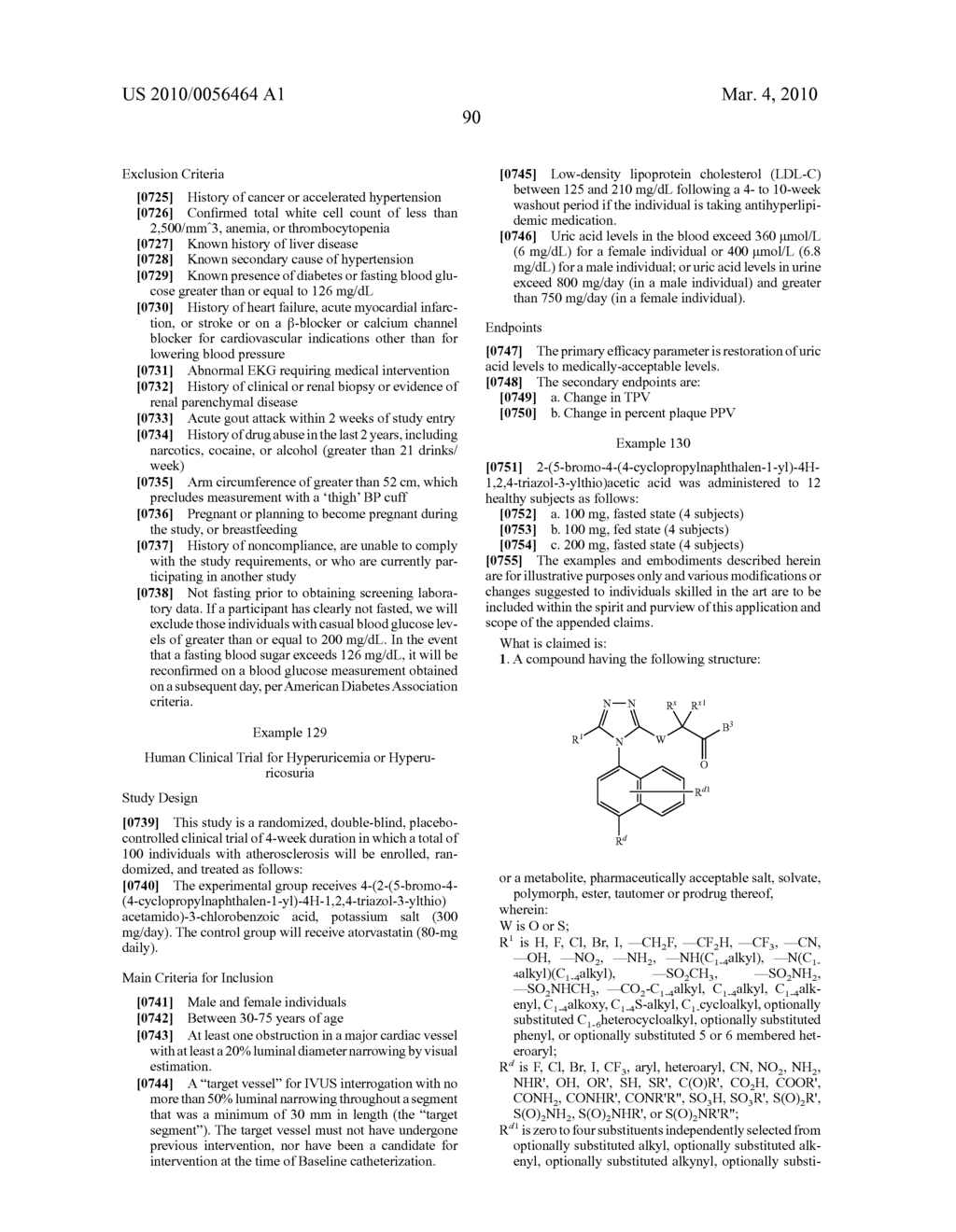 COMPOUNDS, COMPOSITIONS AND METHODS OF USING SAME FOR MODULATING URIC ACID LEVELS - diagram, schematic, and image 91