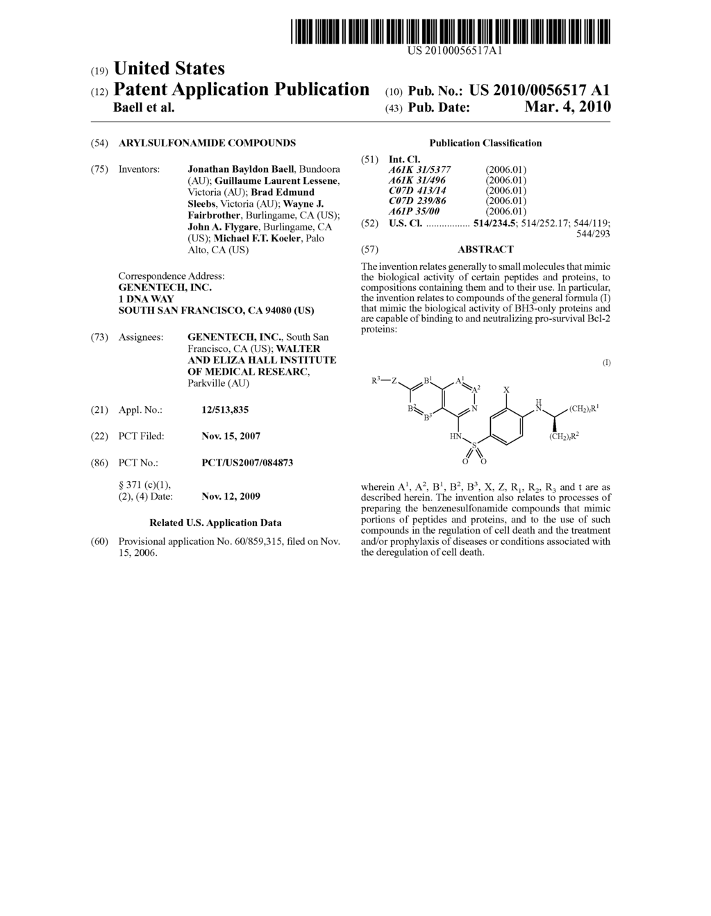 ARYLSULFONAMIDE COMPOUNDS - diagram, schematic, and image 01