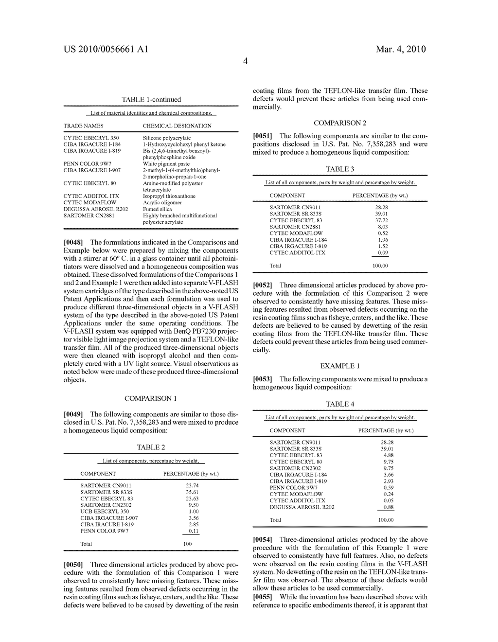 Radiation Curable Compositions Useful in Image Projection Systems - diagram, schematic, and image 05