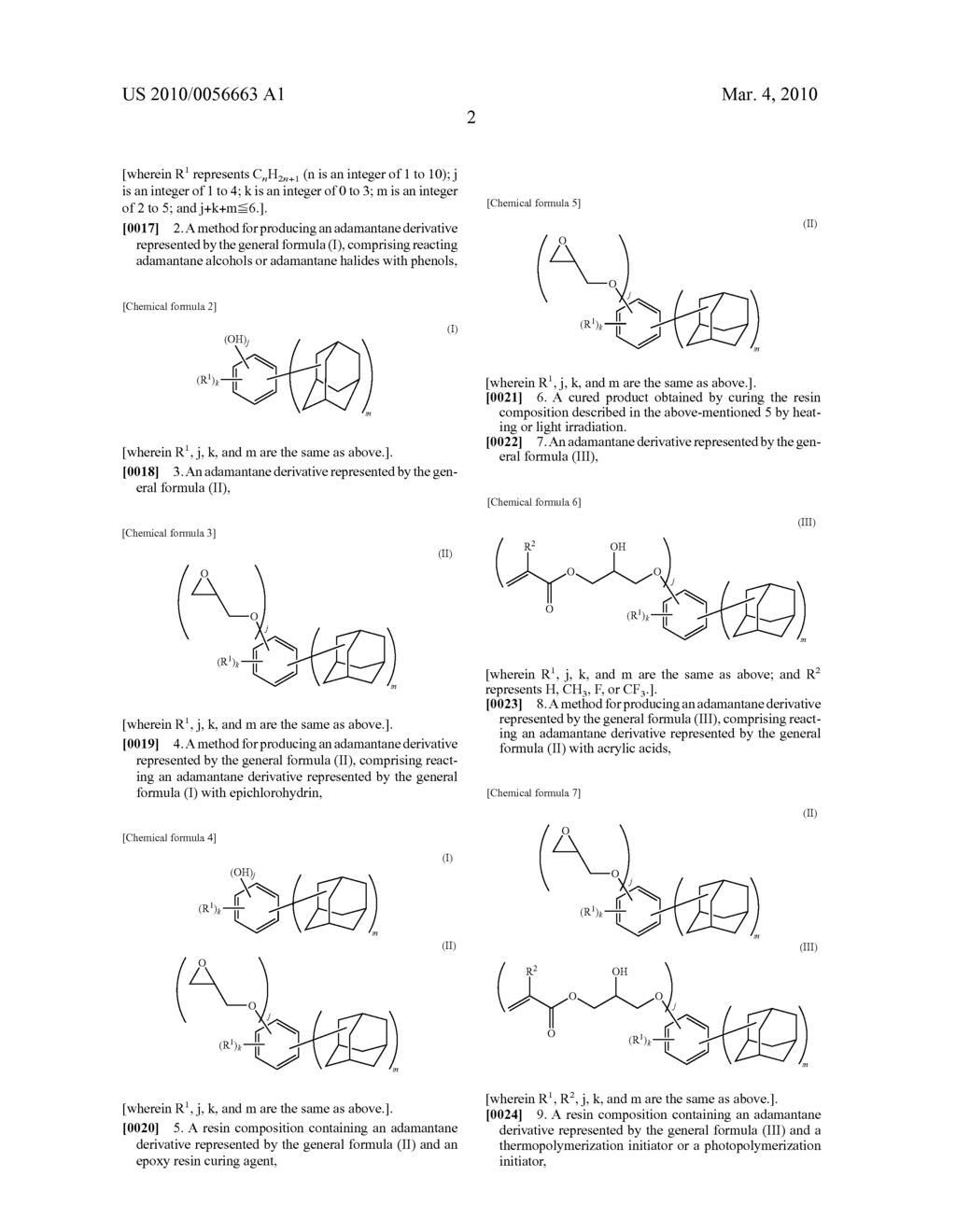 ADAMANTANE DERIVATIVE, METHOD FOR PRODUCING THE SAME, AND RESIN COMPOSITION CONTAINING ADAMANTANE DERIVATIVE - diagram, schematic, and image 03