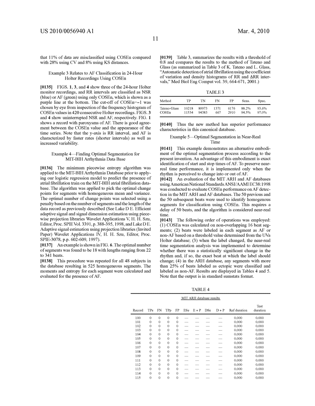 Method, System and Computer Program Product for Non-Invasive Classification of Cardiac Rhythm - diagram, schematic, and image 29