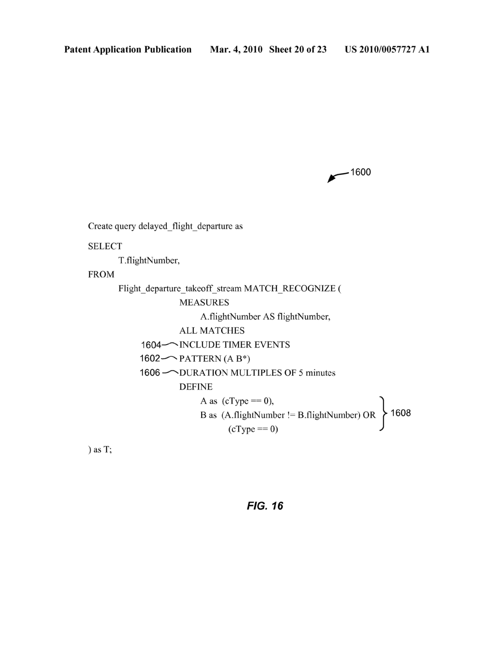 DETECTION OF RECURRING NON-OCCURRENCES OF EVENTS USING PATTERN MATCHING - diagram, schematic, and image 21