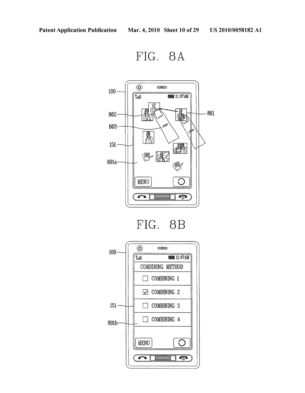 MOBILE TERMINAL AND METHOD OF COMBINING CONTENTS - diagram, schematic, and image 11