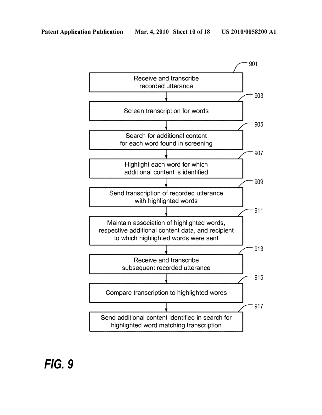 FACILITATING PRESENTATION BY MOBILE DEVICE OF ADDITIONAL CONTENT FOR A WORD OR PHRASE UPON UTTERANCE THEREOF - diagram, schematic, and image 11