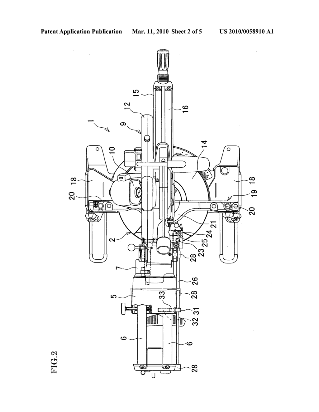 Slide circular saw - diagram, schematic, and image 03