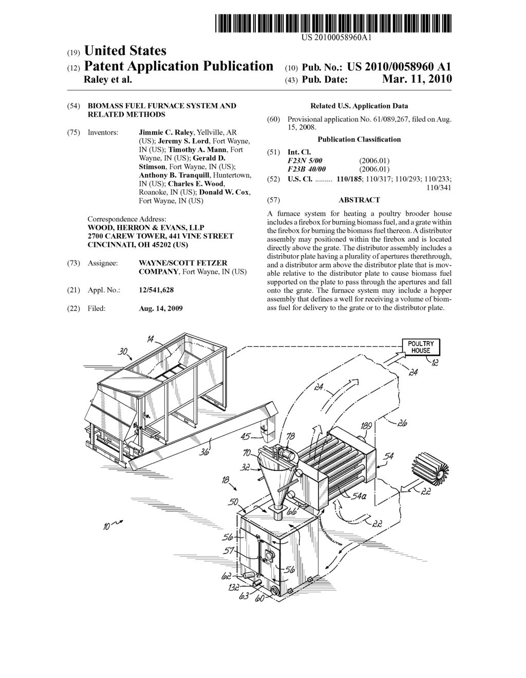 Biomass Fuel Furnace System and Related Methods - diagram, schematic, and image 01