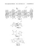 CONVEYOR BELT AND METHOD FOR MOUNTING OBLIQUE ROLLERS ON LATERAL RODS diagram and image