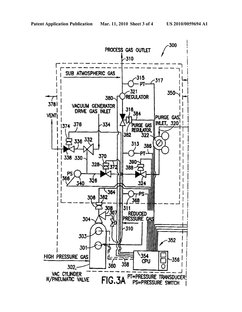 PRESSURE-BASED GAS DELIVERY SYSTEM AND METHOD FOR REDUCING RISKS ASSOCIATED WITH STORAGE AND DELIVERY OF HIGH PRESSURE GASES - diagram, schematic, and image 04
