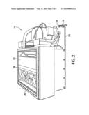 Refrigerator unit compartment including a refrigeration unit diagram and image