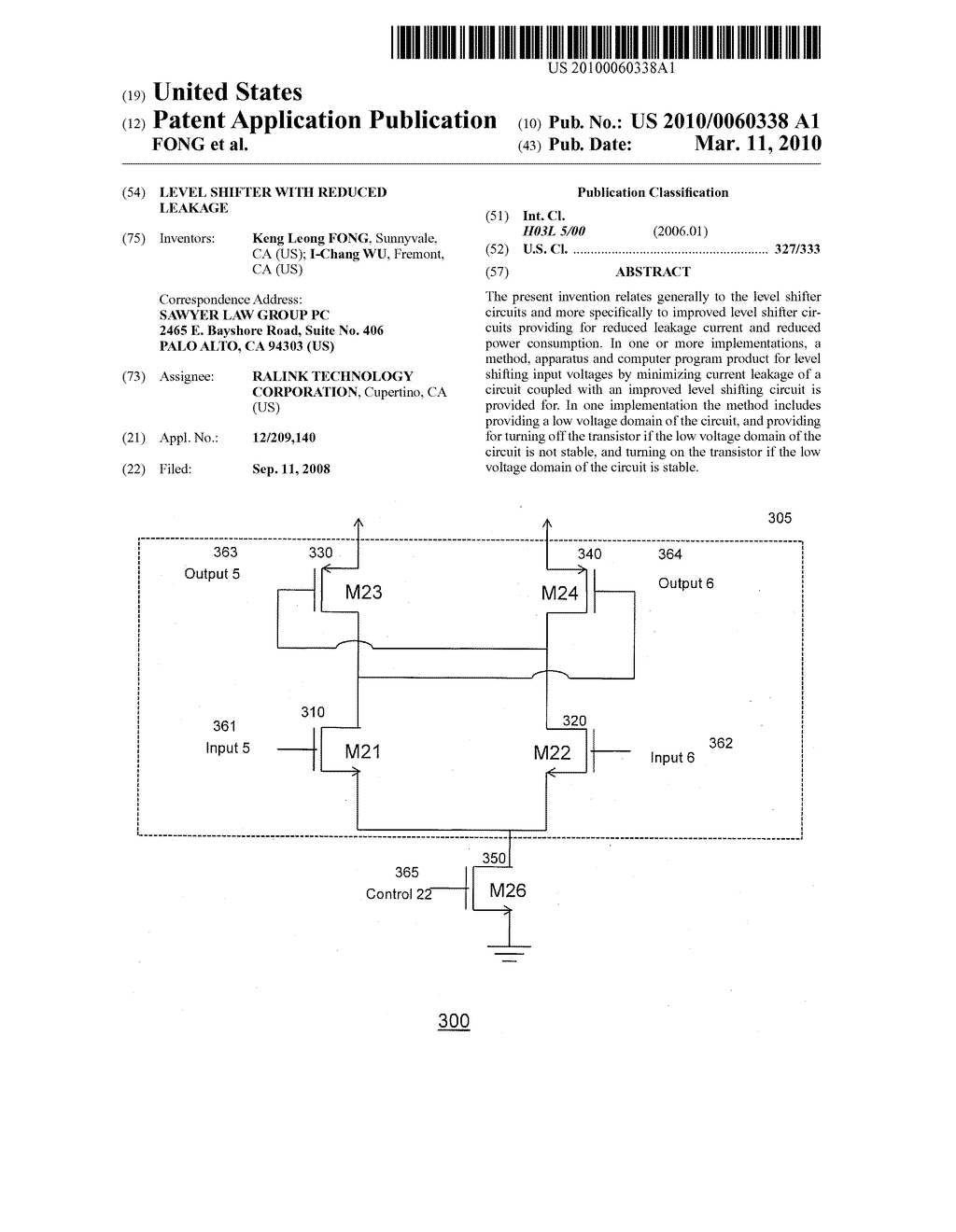 LEVEL SHIFTER WITH REDUCED LEAKAGE - diagram, schematic, and image 01