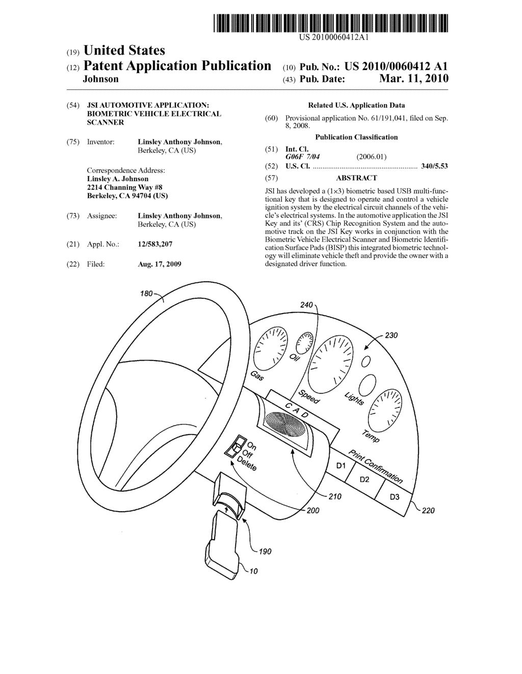 JSI automotive application: biometric vehicle electrical scanner - diagram, schematic, and image 01