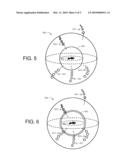 VIEWING DEVICE FOR AIRCRAFT COMPRISING MEANS OF DISPLAYING TRAJECTORIES OF INTRUDERS PRESENTING A RISK OF COLLISION IN ALL THE SPACE SURROUNDING THE AIRCRAFT diagram and image