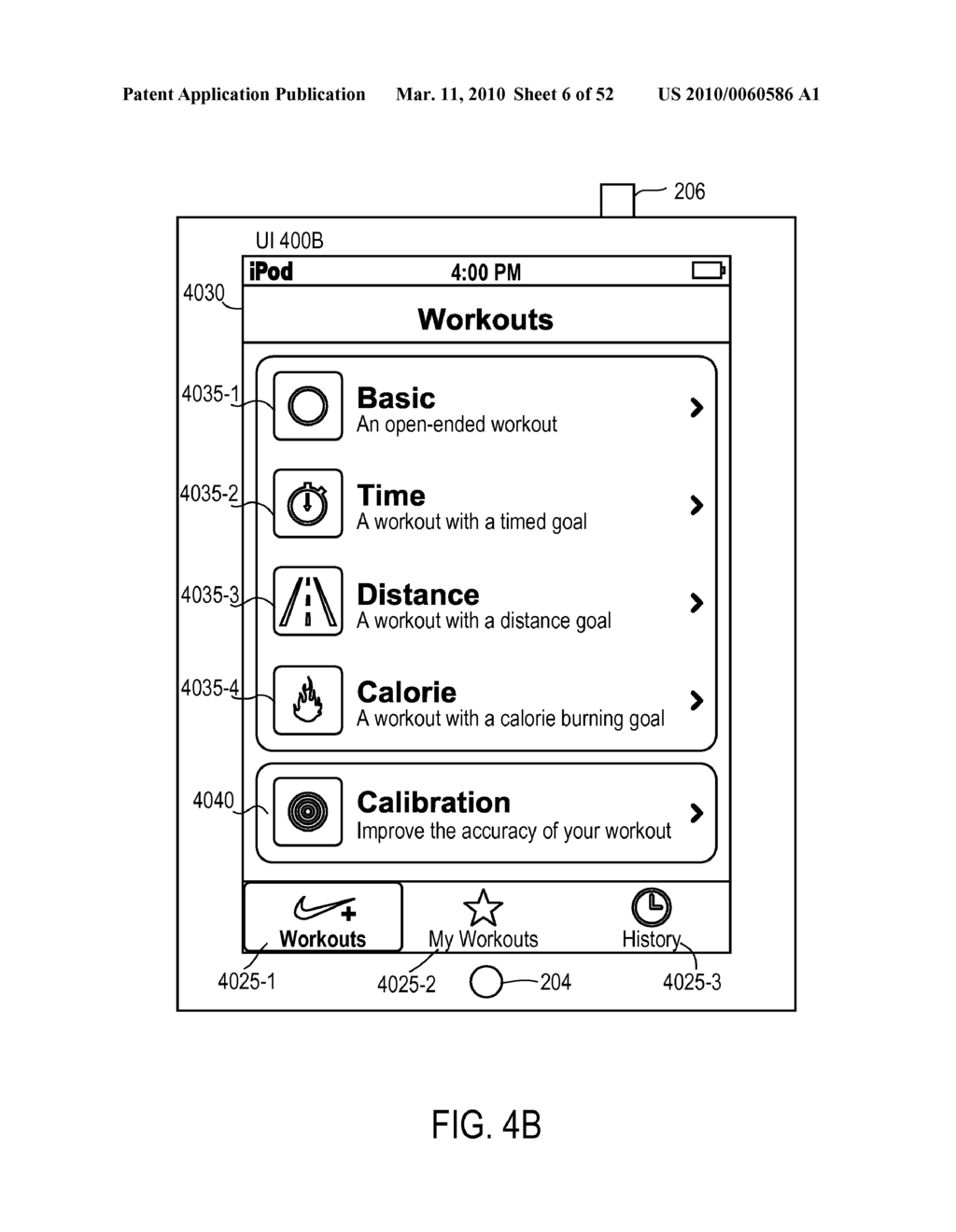 PORTABLE TOUCH SCREEN DEVICE, METHOD, AND GRAPHICAL USER INTERFACE FOR PROVIDING WORKOUT SUPPORT - diagram, schematic, and image 07