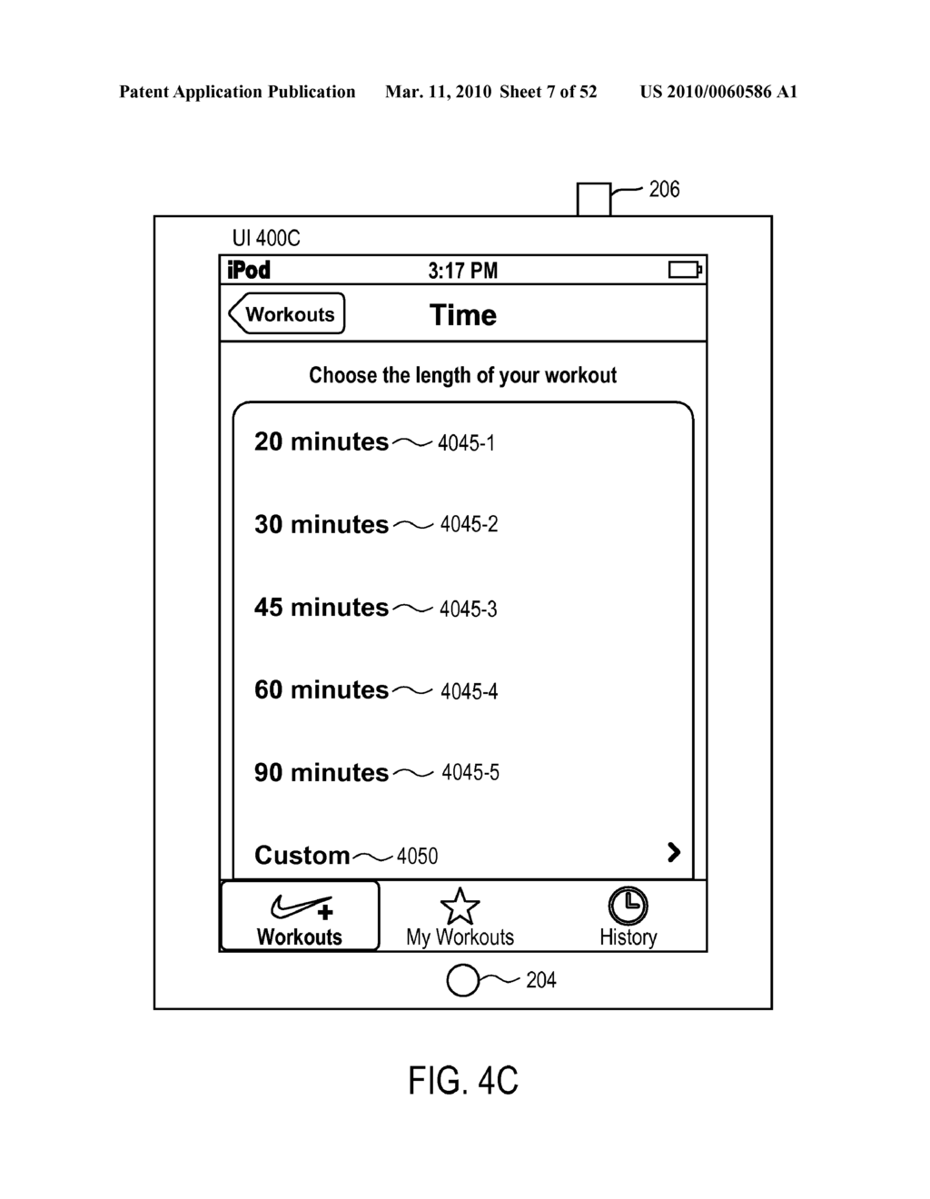 PORTABLE TOUCH SCREEN DEVICE, METHOD, AND GRAPHICAL USER INTERFACE FOR PROVIDING WORKOUT SUPPORT - diagram, schematic, and image 08