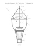 LED BASED ACORN STYLE LUMINAIRE diagram and image