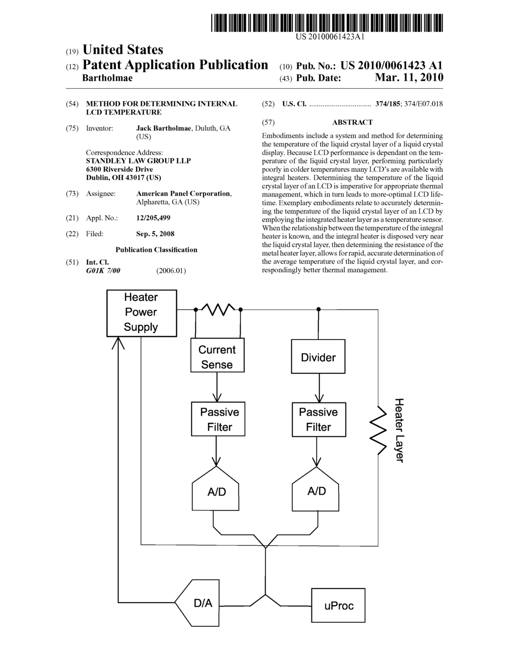 Method for Determining Internal LCD Temperature - diagram, schematic, and image 01