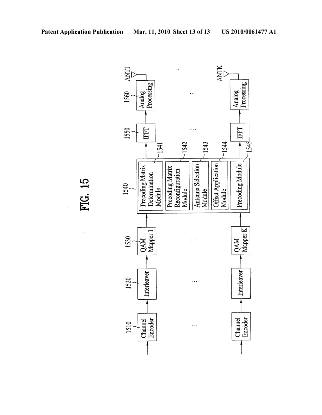 DATA TRANSFER METHOD USING PHASE-SHIFT BASED PRECODING AND TRANSMITTER IMPLEMENTING THE SAME - diagram, schematic, and image 14