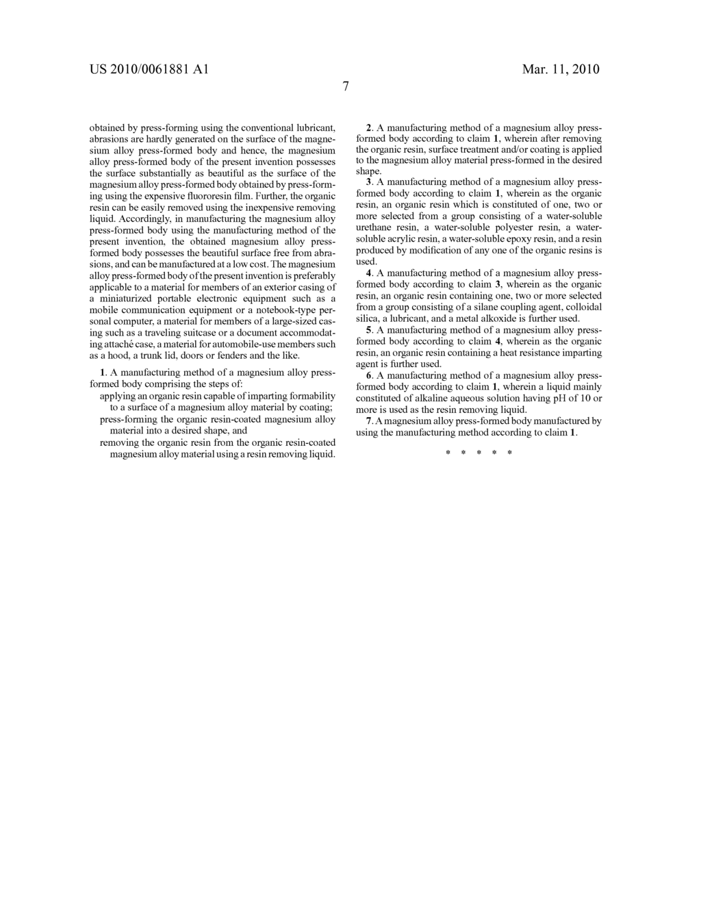 METHOD FOR PRODUCTION OF MAGNESIUM ALLOY MOLDING-PROCESSED ARTICLE, AND MAGNESIUM ALLOY MOLDING-PROCESSED ARTICLE - diagram, schematic, and image 08