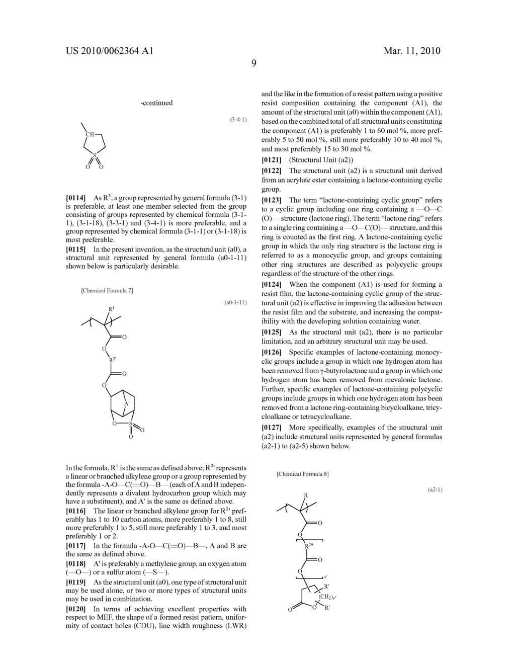 Positive resist composition, method of forming resist pattern, and polymeric compound - diagram, schematic, and image 10