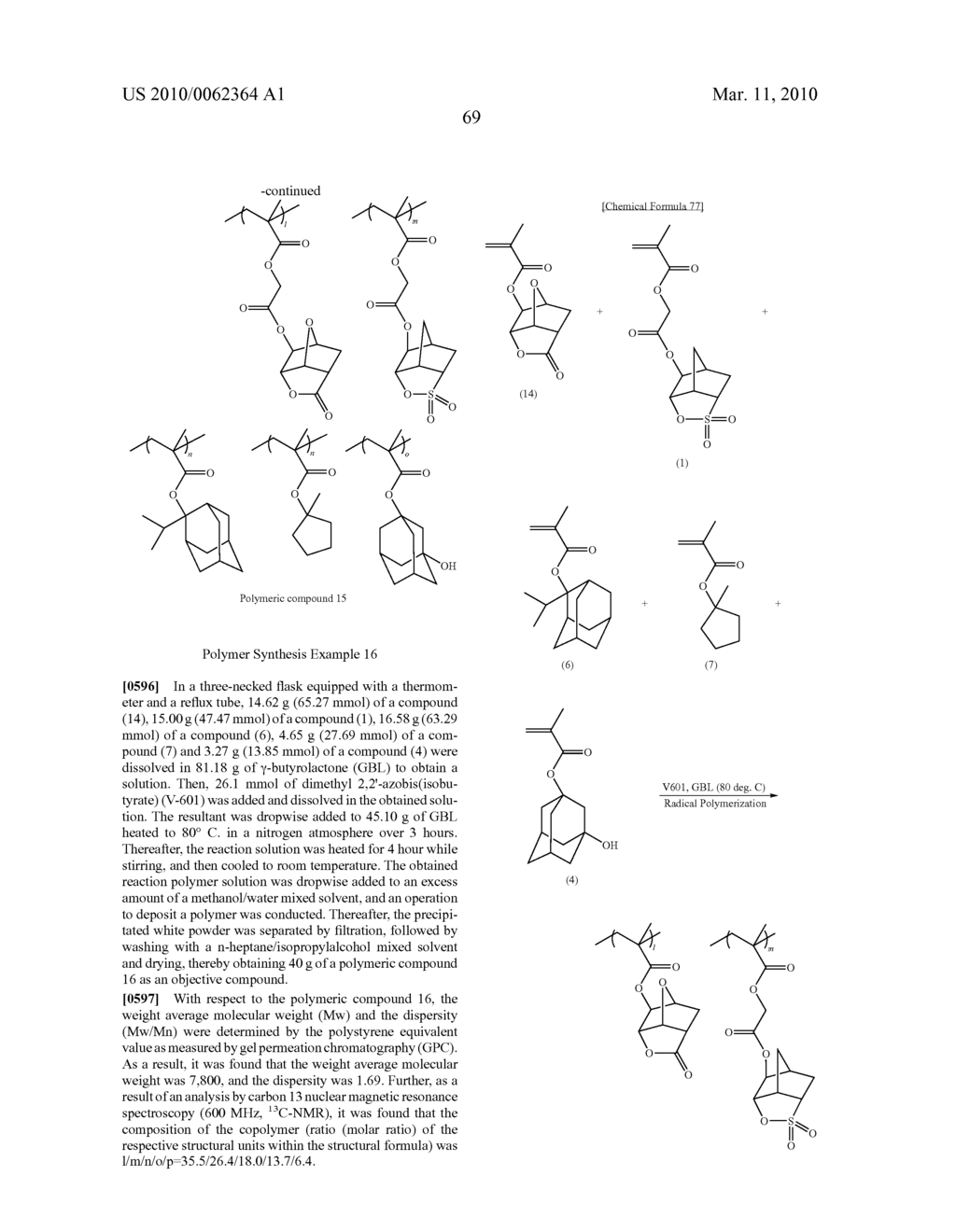 Positive resist composition, method of forming resist pattern, and polymeric compound - diagram, schematic, and image 70