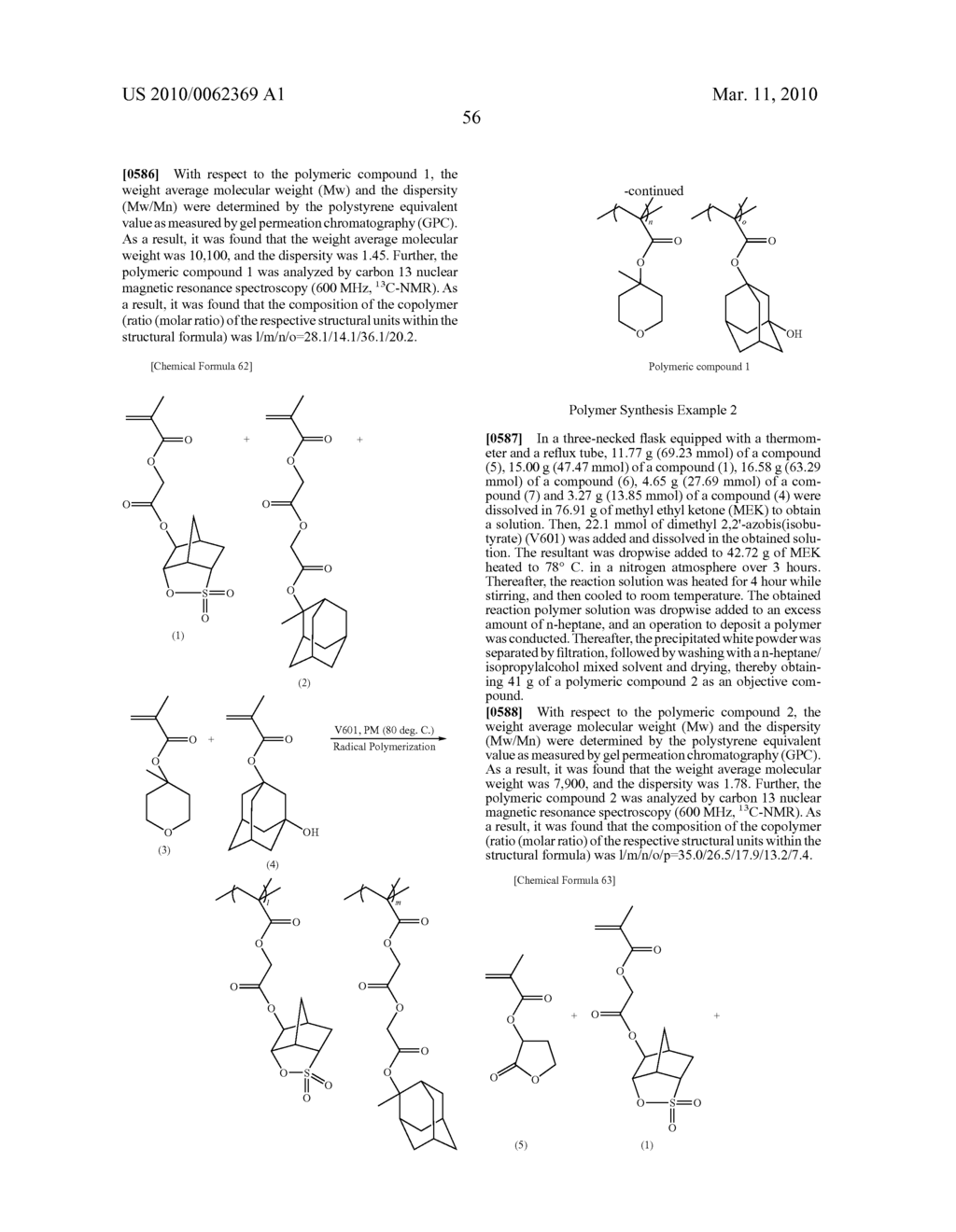 Positive resist composition, method of forming resist pattern, and polymeric compound - diagram, schematic, and image 57