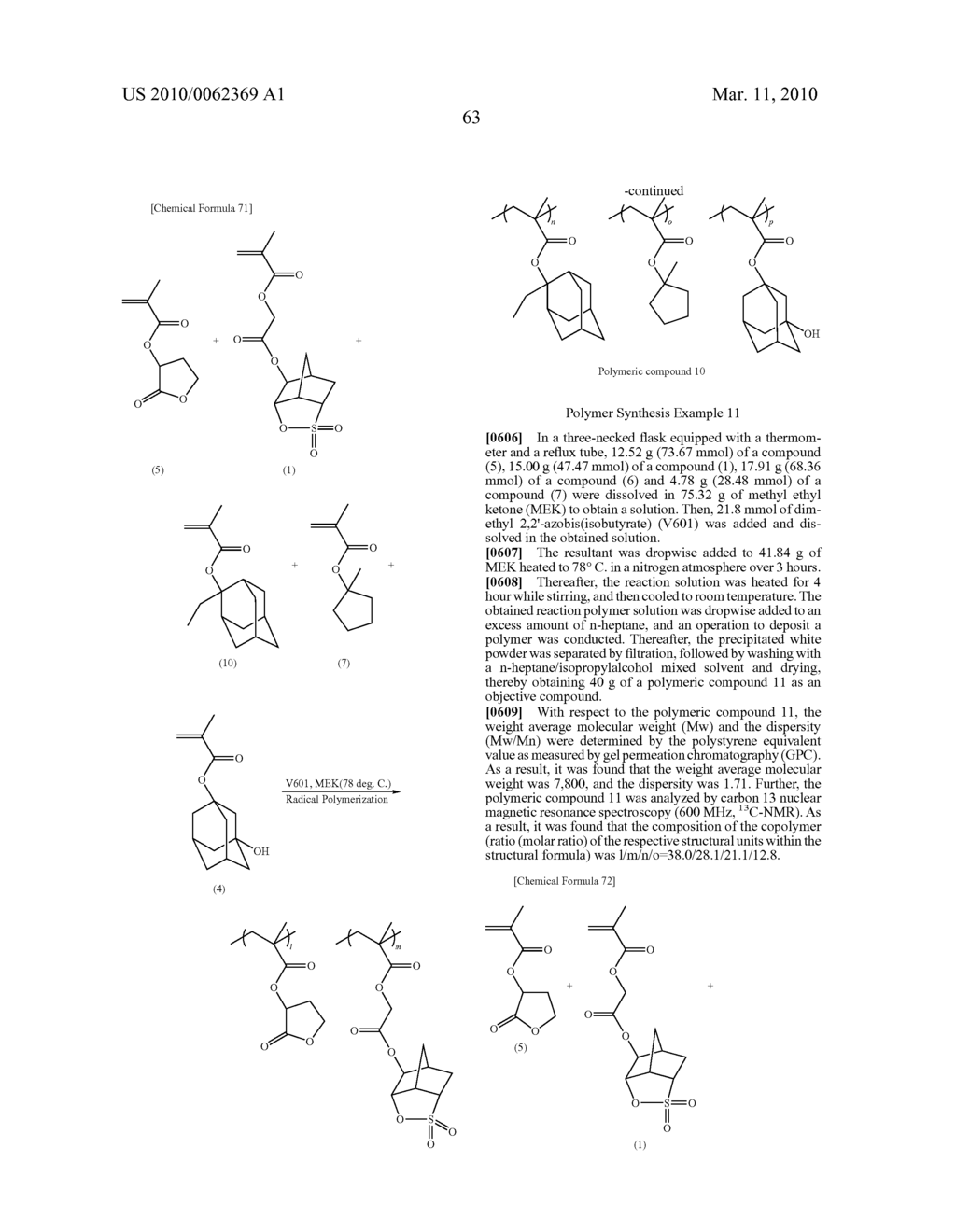 Positive resist composition, method of forming resist pattern, and polymeric compound - diagram, schematic, and image 64