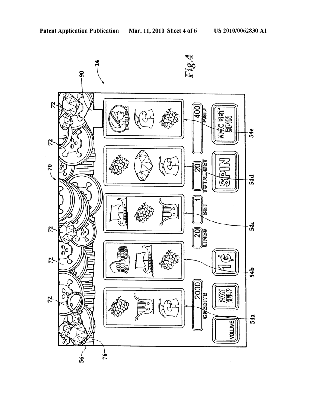 WAGERING GAME HAVING BONUS-AWARD FEATURE WITH CHANGING STATE - diagram, schematic, and image 05