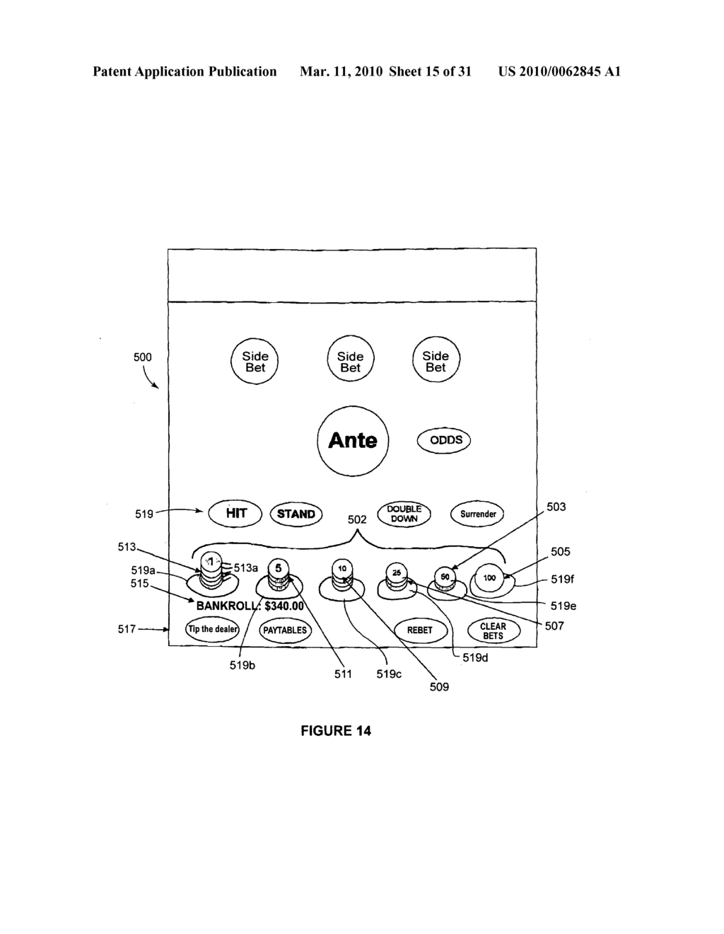 Automated table chip-change screen feature - diagram, schematic, and image 16