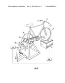 Bicycle Trainer with Variable Resistance to Pedaling diagram and image