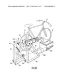 Bicycle Trainer with Variable Resistance to Pedaling diagram and image