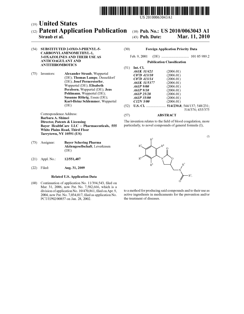 SUBSTITUTED 2-OXO-3-PHENYL-5-CARBONYLAMINOMETHYL-1, 3-OXAZOLINES AND THEIR USE AS ANTICOAGULANT AND ANTITHROMBOTICS - diagram, schematic, and image 01