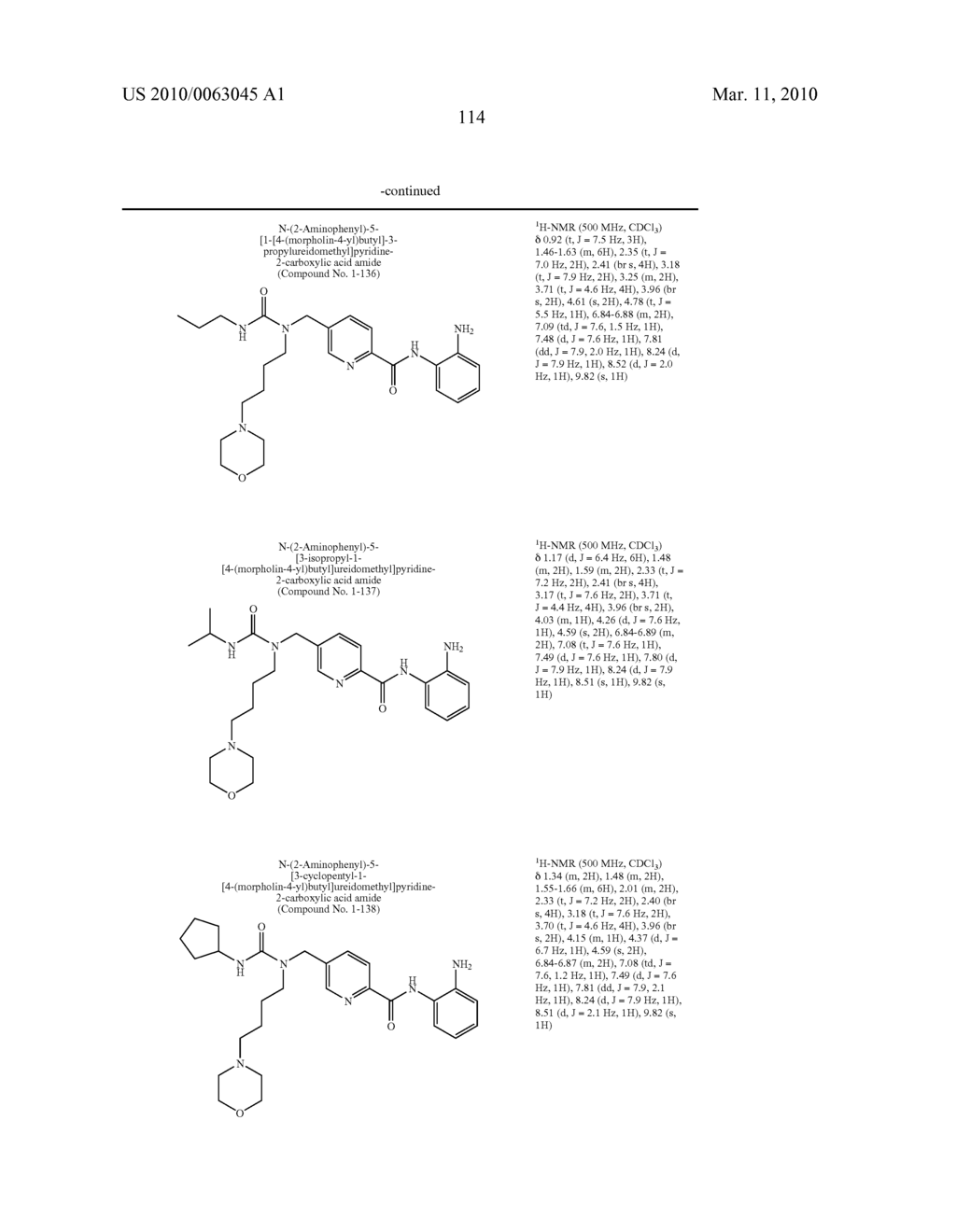 NOVEL PYRIDINECARBOXYLIC ACID (2-AMINOPHENYL) AMIDE DERIVATIVE HAVING UREA STRUCTURE - diagram, schematic, and image 115