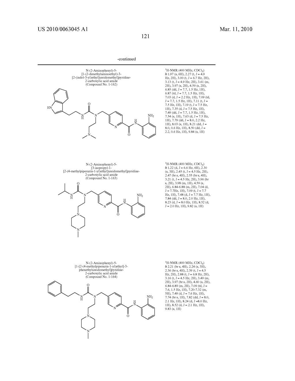 NOVEL PYRIDINECARBOXYLIC ACID (2-AMINOPHENYL) AMIDE DERIVATIVE HAVING UREA STRUCTURE - diagram, schematic, and image 122