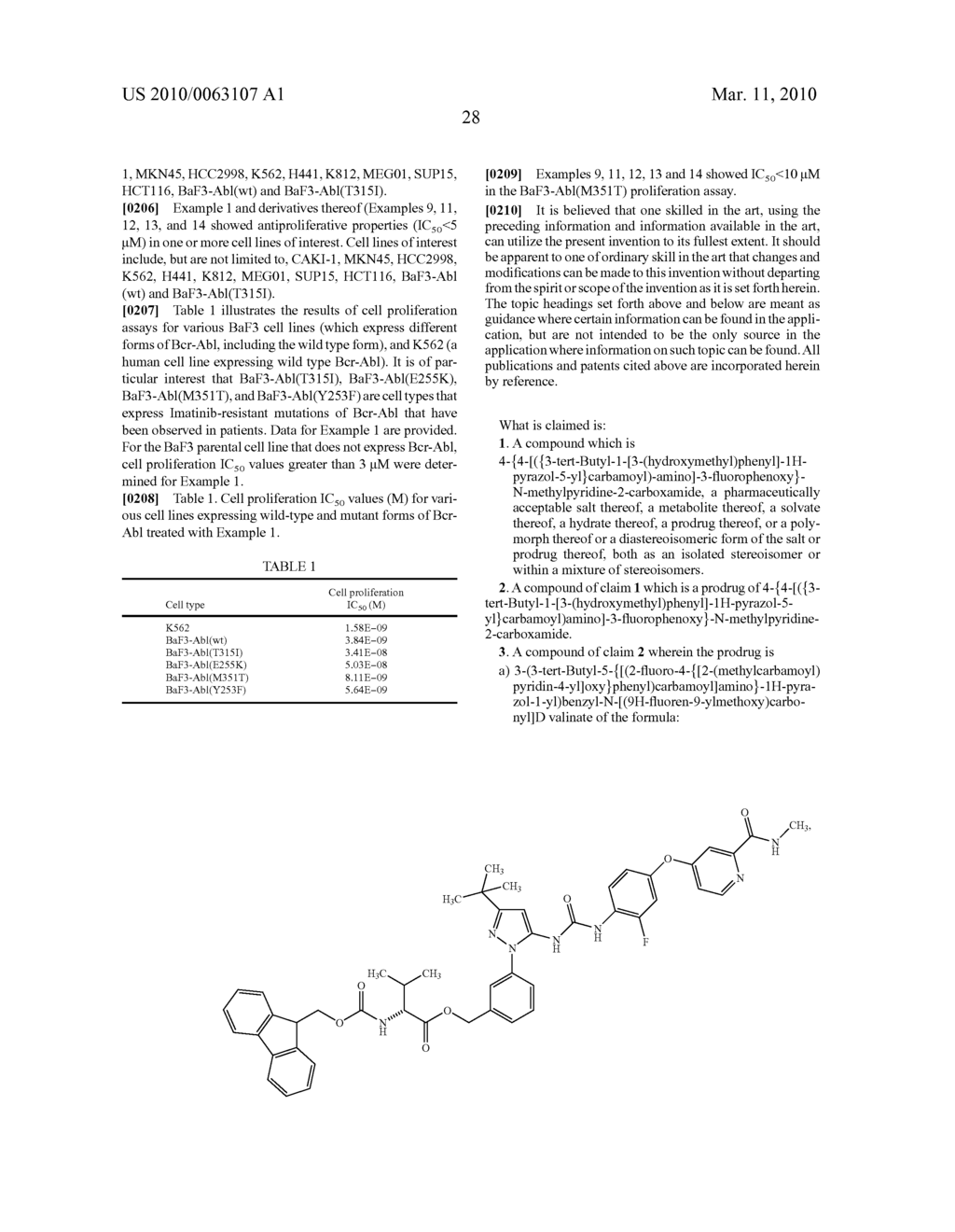 HYDROXY METHYL PHENYL PYRAZOLYL UREA COMPOUNDS USEFULL IN THE TREATMENT OF CANCER - diagram, schematic, and image 29