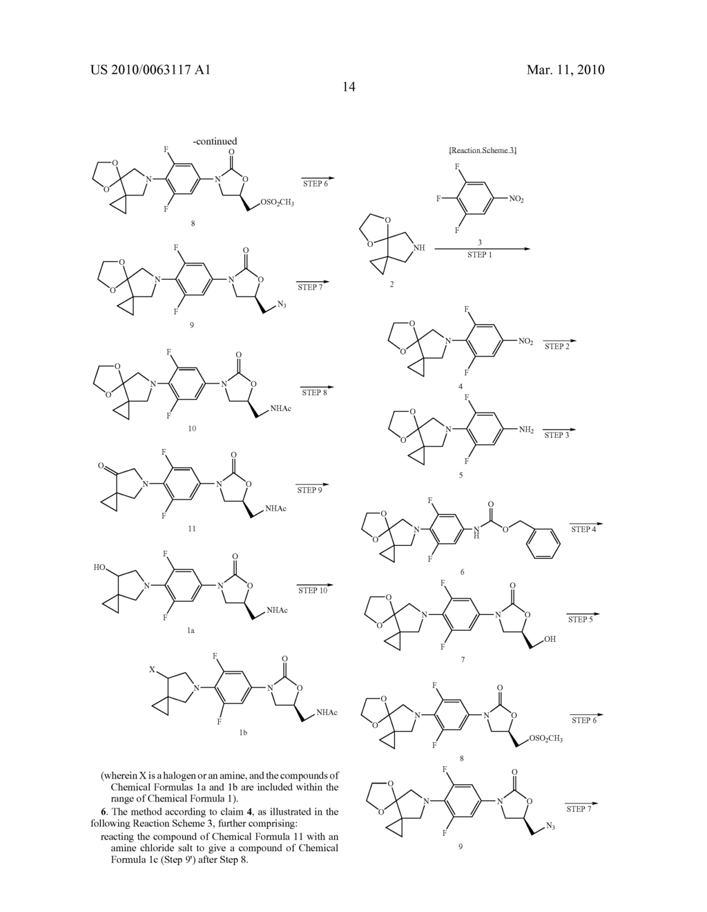 Novel oxazolidinone derivative with difluorophenyl moiety, pharmaceutically acceptable salt thereof, preparation method thereof and antibiotic composition containing the same as an active ingredient - diagram, schematic, and image 15