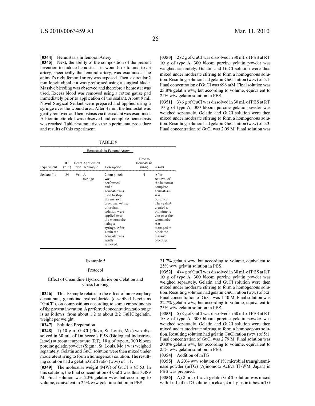 GELATIN-TRANSGLUTAMINASE HEMOSTATIC DRESSINGS AND SEALANTS - diagram, schematic, and image 42